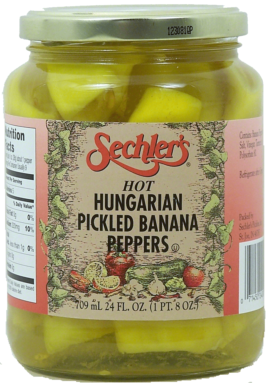 Sechler's  hot hungarian pickled banana peppers Full-Size Picture